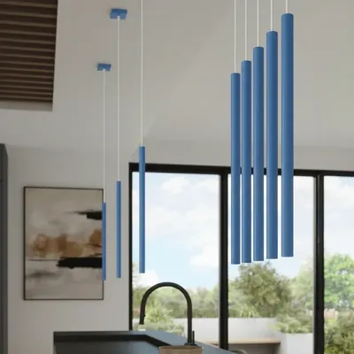 Lampa wisząca PASTELO 1 błękitna
