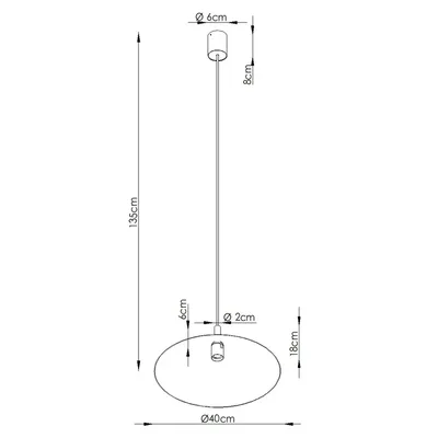 Lampa wisząca NOX 40 biała