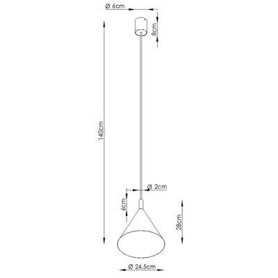 Lampa wisząca NOX 25 czarna