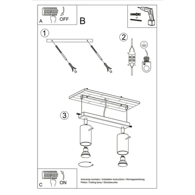 Plafon RING 2 ultramaryna