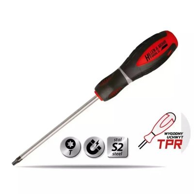 Wkrętak Torx T8x80mm, stal S2, uchwyt 3-materiałowy