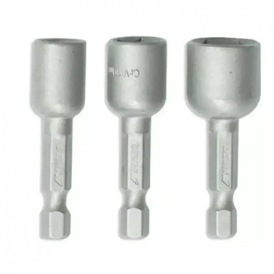 Zestaw nasadek magnetycznych 3szt: 8,10,13x48mm, 1/4&quot;
