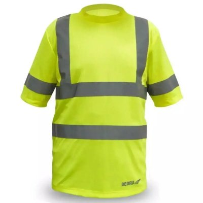 Koszulka męska t-shirt odblaskowa, żółta rozm S