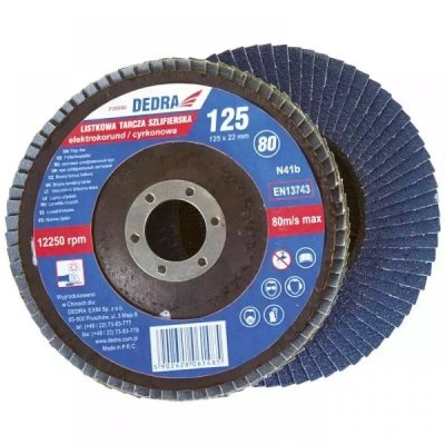 Listkowa tarcza szlifierska cyrkon gr.60, 125x22mm
