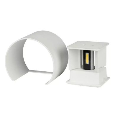 Oprawa Ścienna 6W V-TAC Góra Dół Regulowana Biały Okrągły IP65 Bridgelux VT-756-W 3000K 700lm