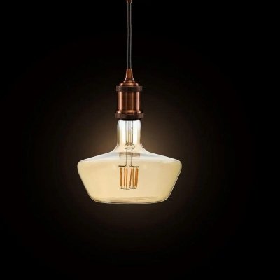 Żarówka LED V-TAC 8W filament E27 T180 bursztynowa 175x150mm VT-2308-N 2200K 620lm