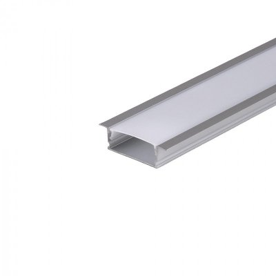 Profil Aluminiowy V-TAC 2mb Anodowany, Klosz Mleczny, Wpuszczany, Cienkościenny VT-8106