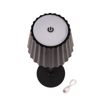 Lampka Biurkowa Nocna V-TAC 4W LED 37cm Ładowanie USB Ściemnianie Czarna VT-1028 3000K-6000K 150lm