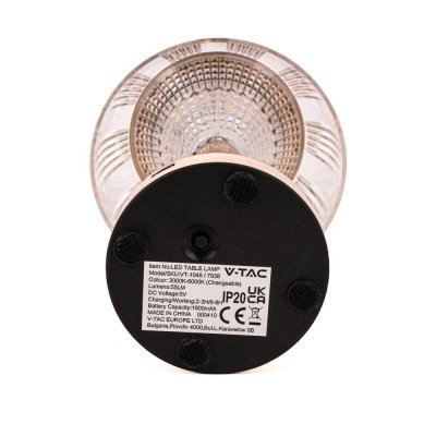 Lampka Biurkowa Nocna V-TAC 1W LED 26cm Ładowanie USB Ściemnianie Złota VT-1048 3000K-6000K 55lm