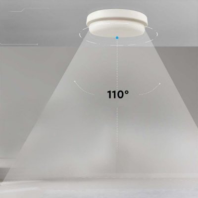 Plafon V-TAC 18W LED Okrągły 195x38mm IP54 VT-8096 6500K 1820lm