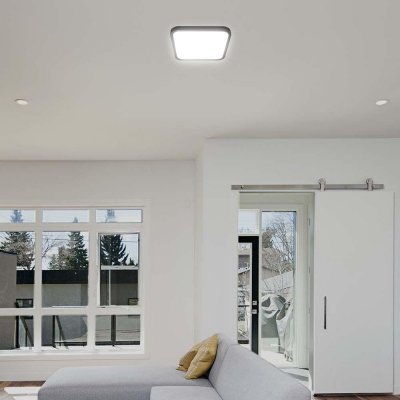 Plafon V-TAC 18W LED SAMSUNG CHIP Kwadrat 30x30cm Natynkowy Pilot Czujnik Ruchu IP44 Czarny VT-8618S 4000K 1830lm 5 Lat Gwarancj
