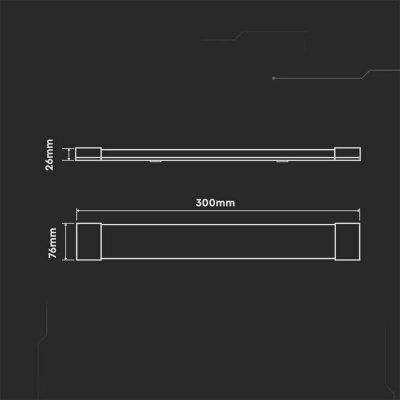 Oprawa V-TAC 10W LED Liniowa Natynkowa 30cm 120Lm/W VT-8310 4000K 1200lm 3 Lata Gwarancji