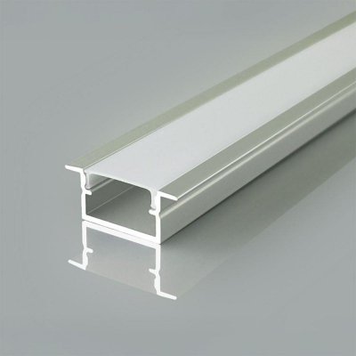 Profil do LED zestaw, ALU anodowany wpuszczany V-TAC 2mb klosz mleczny 17x10mm VT-71007 5 lat gwarancji