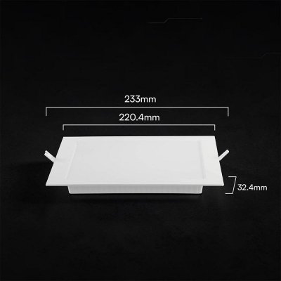 Panel wpuszczany downlight V-TAC 18W LED CREE CHIP kwadrat 220x220mm VT-61018CCT 3000K-4000K-6500K 1980lm 6 lat gwarancji