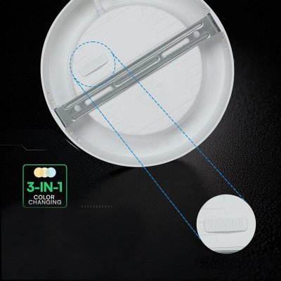Panel natynkowy downlight V-TAC 18W LED CREE CHIP okrągły 215x30mm VT-60018CCT 3000K-4000K-6500K 1980lm 6 lat gwarancji