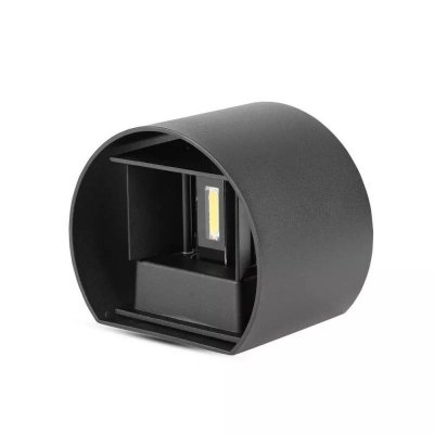 Oprawa Ścienna 5W V-TAC Góra Dół Regulowana Czarny Okrągły IP65 Bridgelux VT-756-B 3000K 700lm