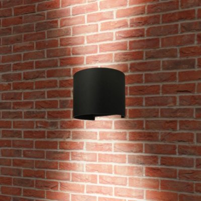Oprawa Ścienna 5W V-TAC Góra Dół Regulowana Czarny Okrągły IP65 Bridgelux VT-756-B 3000K 700lm
