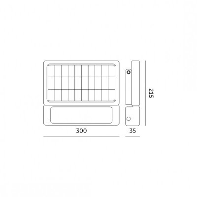 Naświetlacz z czujnikiem ruchu Solar LED MHC 10W 4000K IP65 Kobi