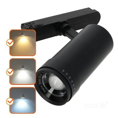 Reflektor szynowy LED NEXTRACK VISION 20W 3CCT 10-60° czarny Kobi Pro