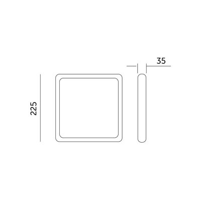 Plafon LED SIGARO SQUARE 24W 4000K Kobi Premium
