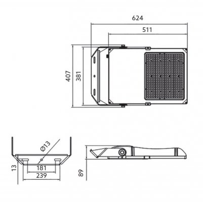 Naświetlacz LED US 500W 5000K IP66 60° DIM Kobi Pro