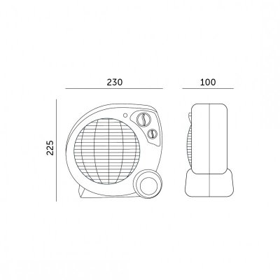 Termowentylator ZEFIR 2000W biały Kobi Windstar