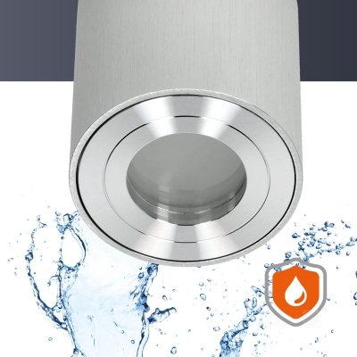 Oprawa do nabudowania AQUARIUS 1xGU10 okrągły IP44 chrom Kobi