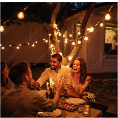 Girlanda BAJA LED SET 15x1W 15m E27 Kobi Design