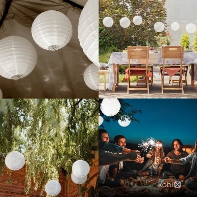 Lampa ogrodowa wisząca Solar LED ORIGAMI 30cm 3000K IP44 Kobi