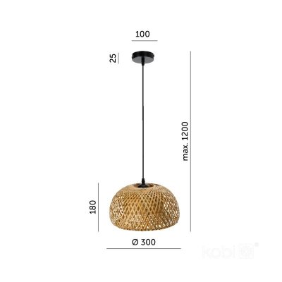 Lampa wisząca LOTUS BAMBOO S 1xE27 LLS
