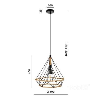 Lampa wisząca AQUELL BOHO 1xE27 LLS