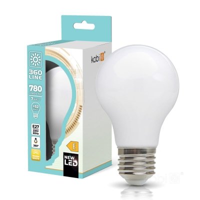 Żarówka filamentowa LED FGS 7W E27 3000K mleczna Kobi 360 Line