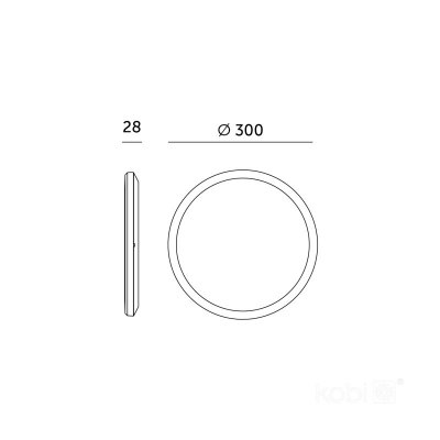 Plafon LED NIVERA CIRCLE 18W 3CCT LX IP54 biały Kobi Premium