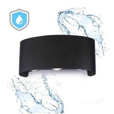 Kinkiet ogrodowy LED LUMEPRA 6W 4000K IP54 czarny Kobi