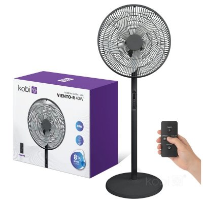 Wentylator podłogowy VIENTO-R 40W  czarny Kobi Windstar