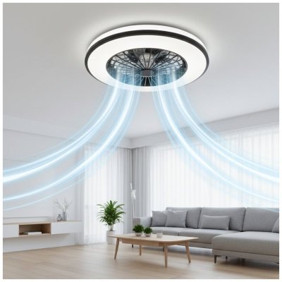 Plafon LED z wentylatorem VENTELUX  48W+15W 3CCT+RGB  Kobi Windstar