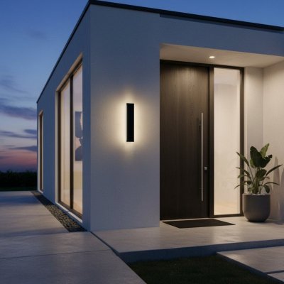 Kinkiet ogrodowy LED MIRANA 8W 30cm 4000K IP44 czarny Kobi