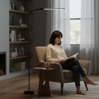 Lampa podłogowa TEILO 2 14W 3CCT czarna LED2B