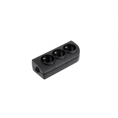 Gniazdo GN-30-2 3gn/Zu czarne Elgotech