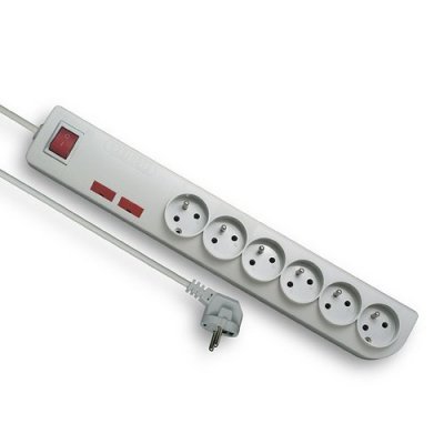 Przedłużacz przepięciowy PSF2 6gn/3m/Zu+W/1mm szary Elgotech