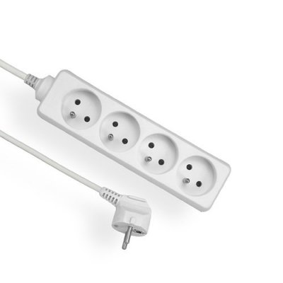 Przedłużacz 4gn/3m/Zu/1mm biały Elgotech
