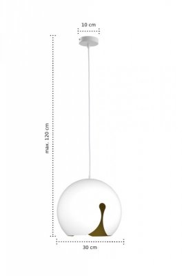 Lampa wisząca 1PŁ. MALAGA 301 biała