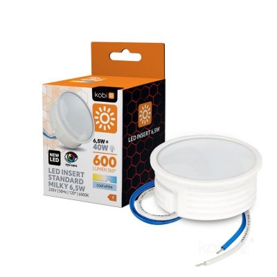 Wkład LED INSERT 6,5W 6000K mleczny Kobi