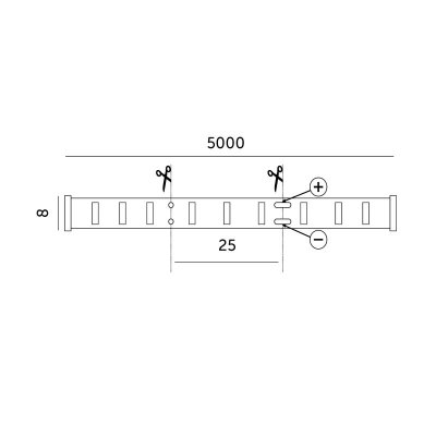 Taśma LED TRAMO 320 COB 5m 4000K IP65 Kobi Premium