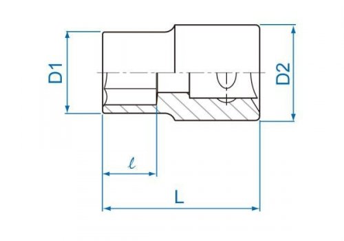 NASADKA KRÓTKA GWIAZDKOWA 3/8&quot; E-TORX E10 x 28mm Cr-v King Tony