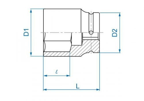 NASADKA DŁUGA UDAROWA 1&quot; 33mm x 92mm, 6-kąt King Tony