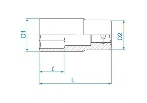NASADKA DŁUGA 3/4&quot; 32mm x 90mm 6-kąt. Cr-V King Tony