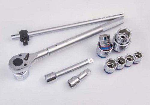 ZESTAW NASADEK 3/4&quot; 14cz. KRÓTKIE 6-kąt. 22 - 50mm Z GRZECHOTKĄ I AKCESORIAMI, WALIZKA King Tony