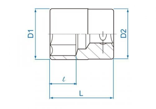 NASADKA KRÓTKA 3/8&quot; CALOWA 5/16&quot; x 27mm 6-kąt. Cr-v King Tony