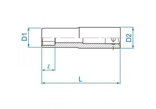 NASADKA DŁUGA GWIAZDKOWA 3/8&quot; E-TORX E4 x 63mm, Cr-V King Tony